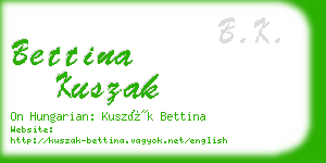 bettina kuszak business card